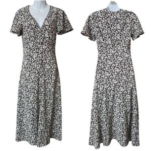 Levi's Black and White Floral Midi Dress